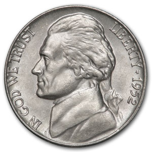 Buy 1952 Jefferson Nickel BU