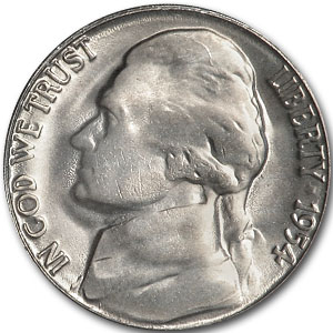 Buy 1954 Jefferson Nickel BU