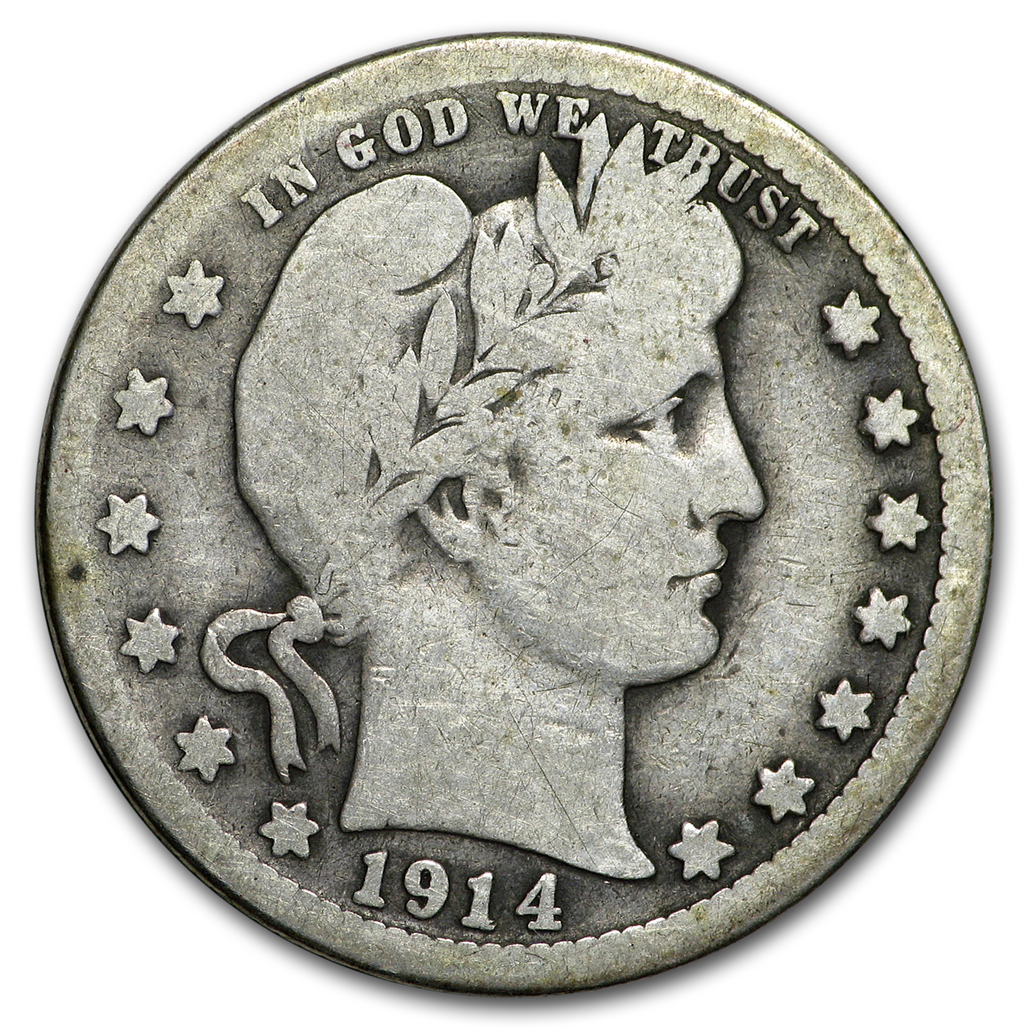 Buy 1914-S Barber Quarter Good