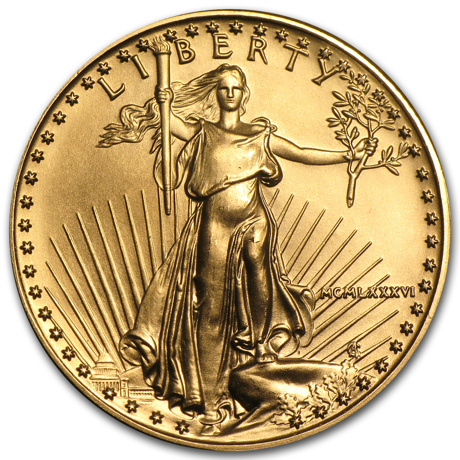 Buy 1986 1/2 oz American Gold Eagle BU (MCMLXXXVI)