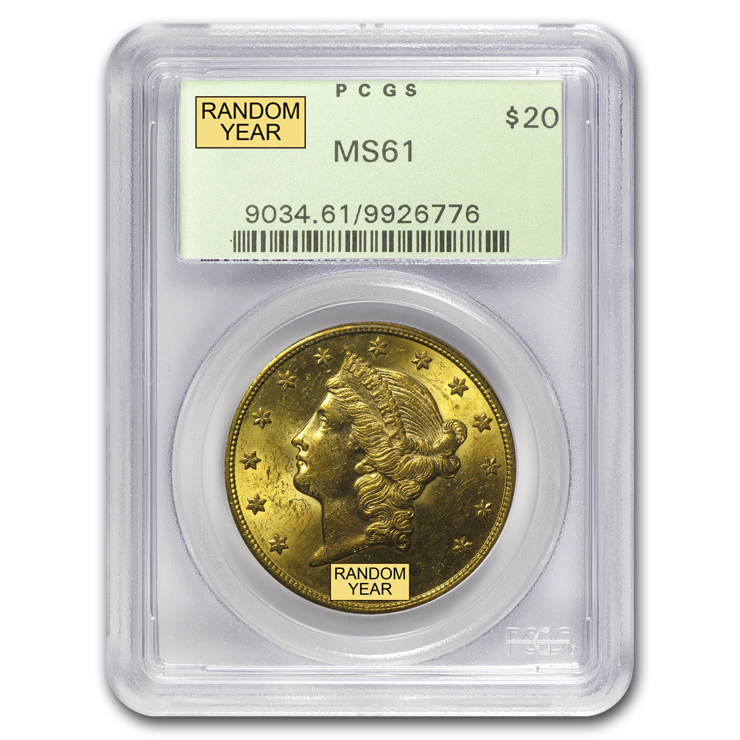 Buy $20 Liberty Gold Double Eagle MS-61 PCGS (1800s S-Mint)