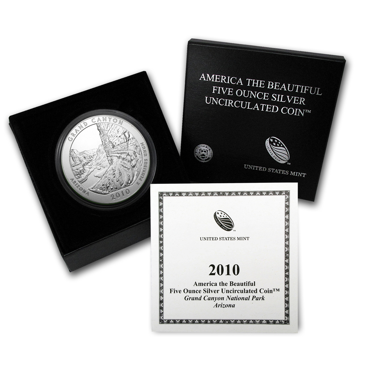 Buy 2010-P 5 oz Silver ATB Grand Canyon (w/Box & COA)