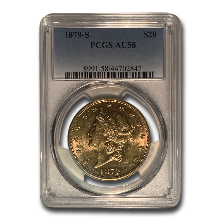 Buy 1879-S $20 Liberty Gold Double Eagle AU-58 PCGS - Click Image to Close