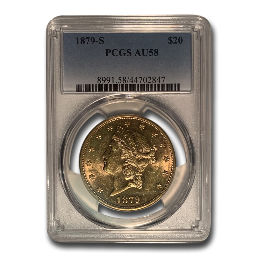 Buy 1879-S $20 Liberty Gold Double Eagle AU-58 PCGS