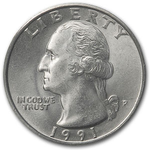 Buy 1991-P Washington Quarter BU