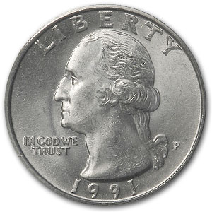 Buy 1991-P Washington Quarter BU - Click Image to Close