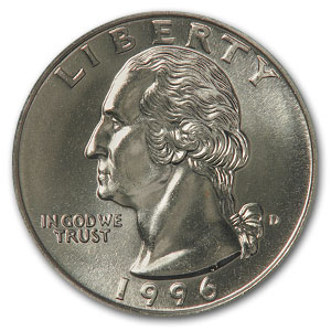 Buy 1996-D Washington Quarter BU