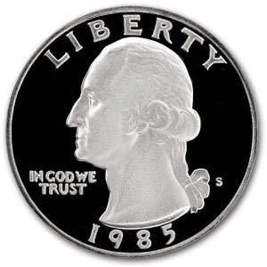 Buy 1985-S Washington Quarter Gem Proof