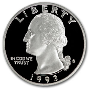 Buy 1993-S Silver Washington Quarter Gem Proof