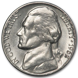 Buy 1962 Jefferson Nickel BU