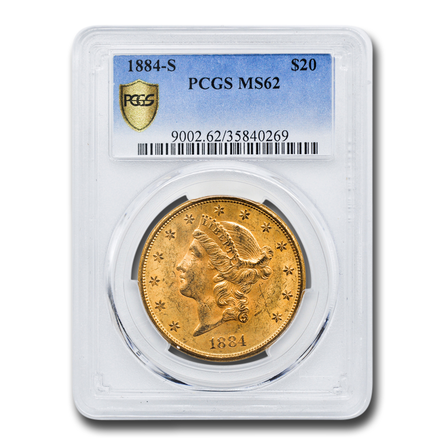 Buy 1884-S $20 Liberty Gold Double Eagle MS-62 PCGS