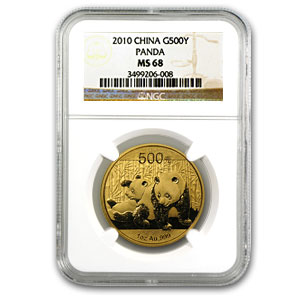 Buy 2010 China 1 oz Gold Panda MS-68 NGC