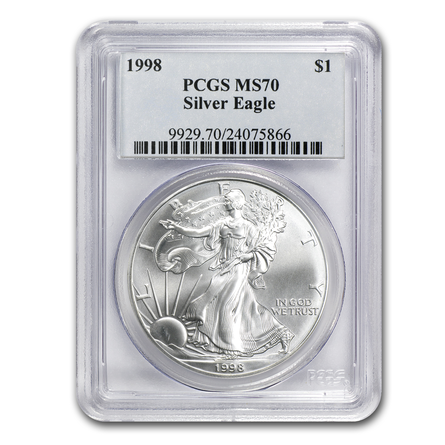 Buy 1998 American Silver Eagle MS-70 PCGS