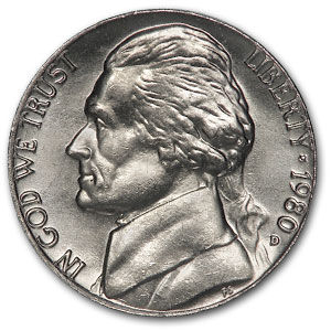 Buy 1980-D Jefferson Nickel BU