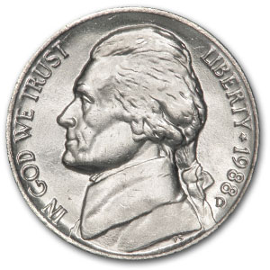 Buy 1988-D Jefferson Nickel BU