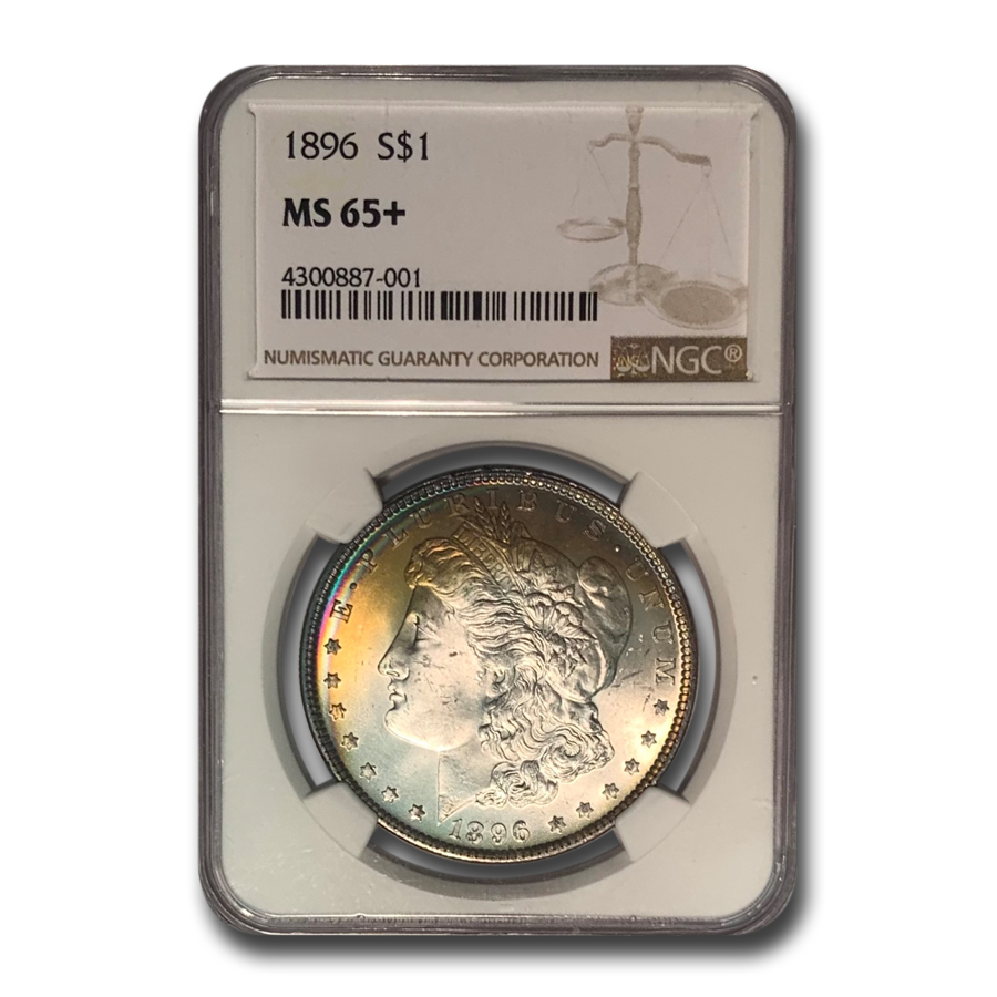 Buy 1896 Morgan Dollar MS-65 NGC (Beautiful Toning)