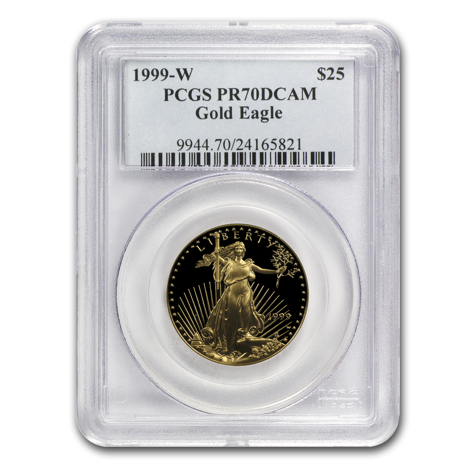 Buy 1999-W 1/2 oz Proof American Gold Eagle PR-70 PCGS