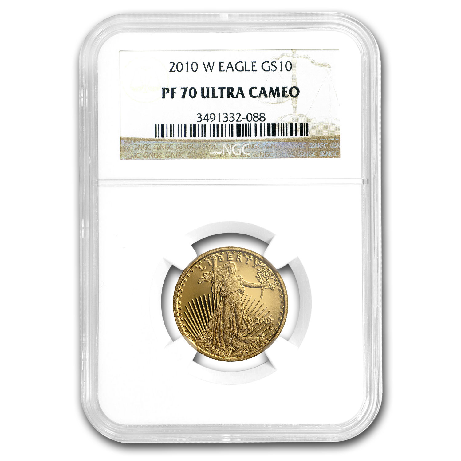 Buy 2010-W 1/4 oz Proof American Gold Eagle PF-70 UCAM NGC