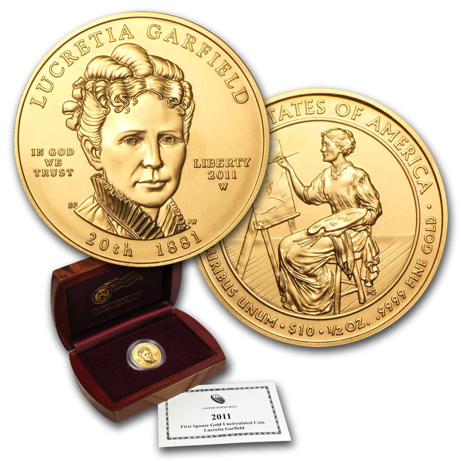 Buy 2011-W 1/2 oz Gold Lucretia Garfield BU (w/Box & COA)