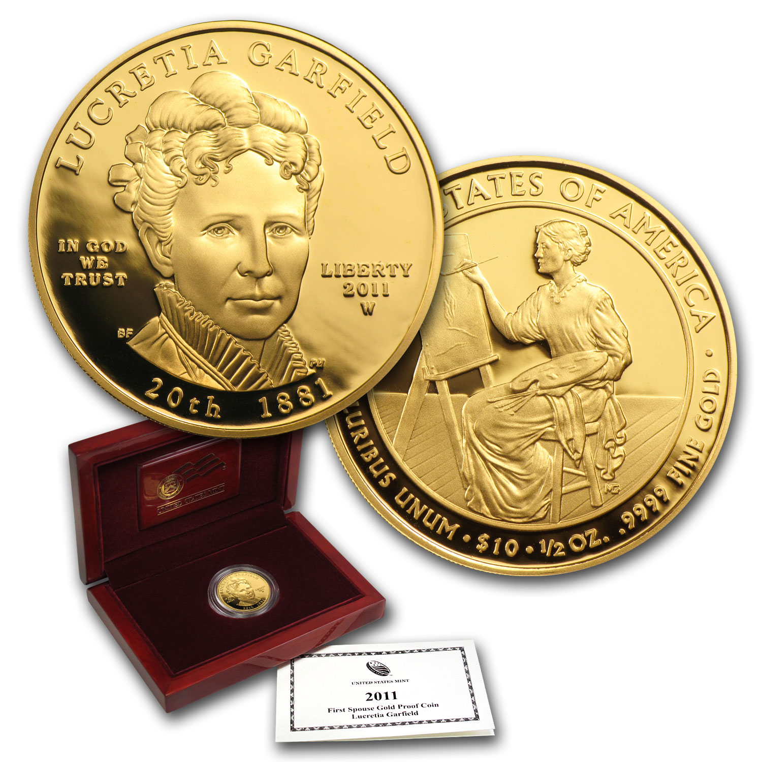 Buy 2011-W 1/2 oz Proof Gold Lucretia Garfield (w/Box & COA)