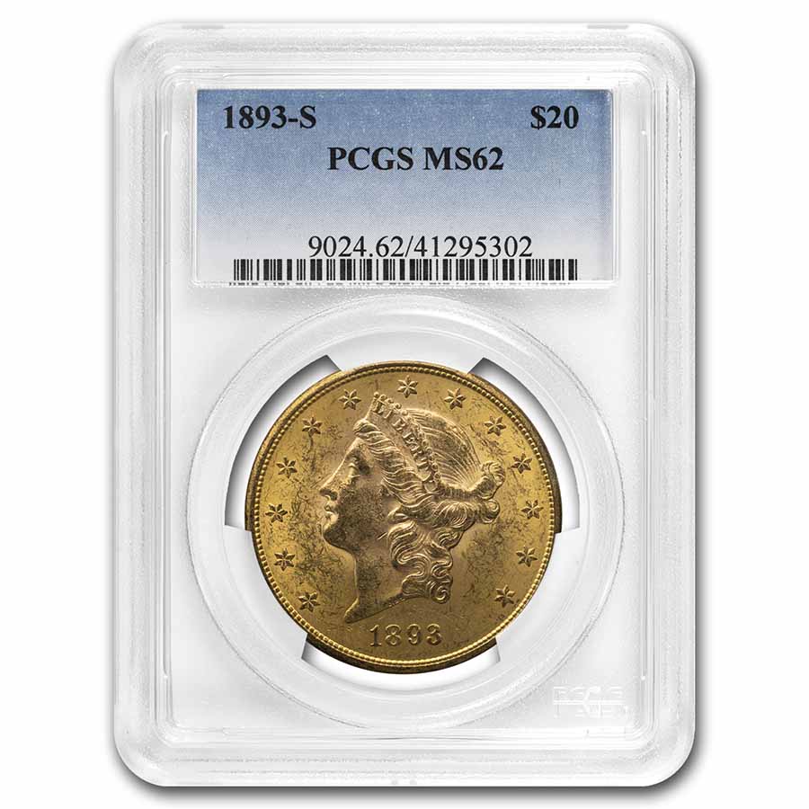Buy 1893-S $20 Liberty Gold Double Eagle MS-62 PCGS