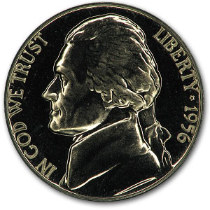 Buy 1956 Jefferson Nickel Gem Proof