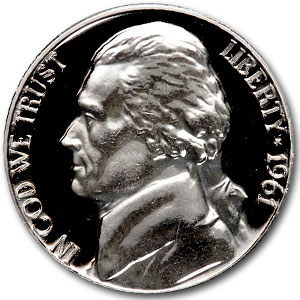 Buy 1961 Jefferson Nickel Gem Proof