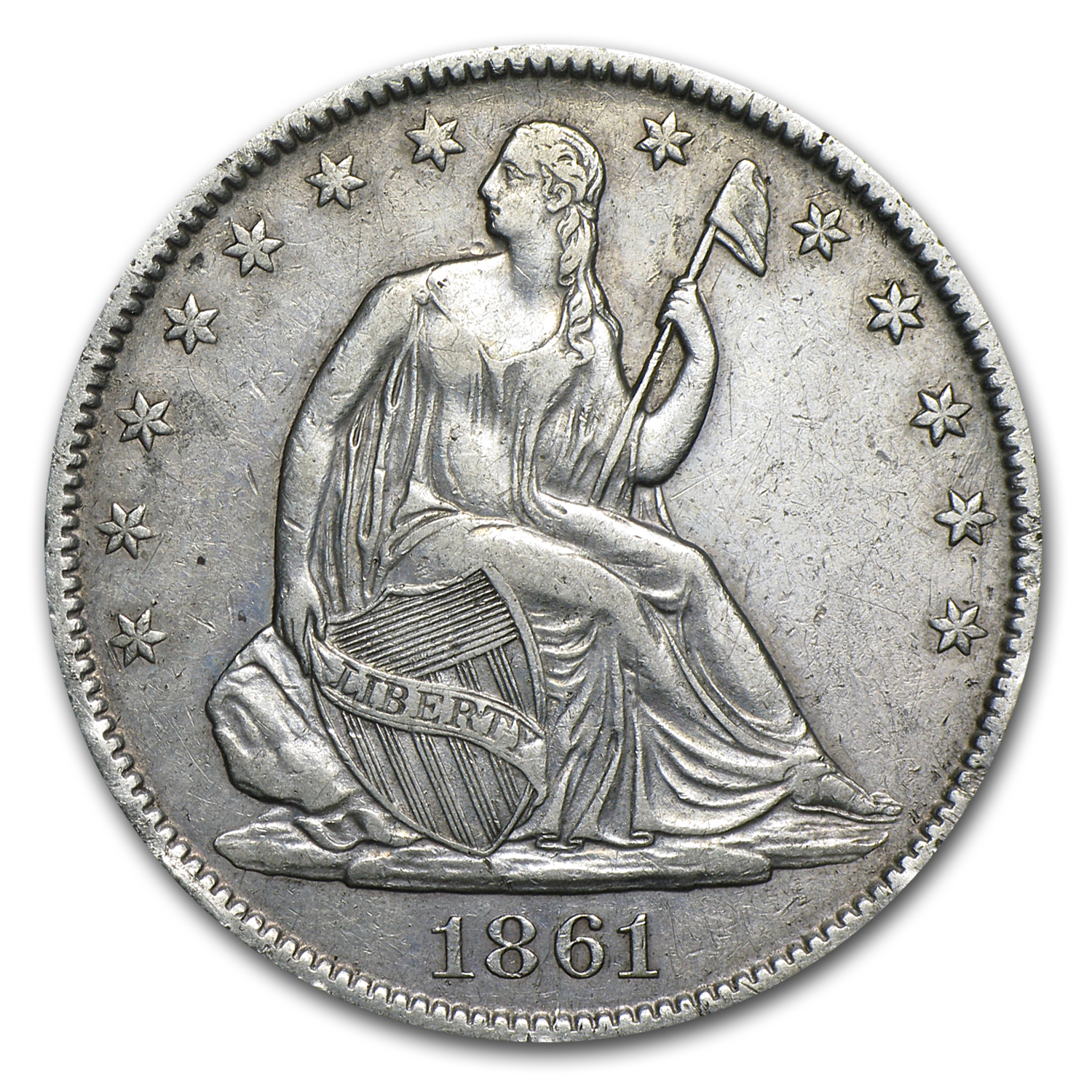 Buy 1861-O Liberty Seated Half Dollar AU