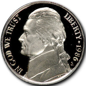 Buy 1986-S Jefferson Nickel Gem Proof