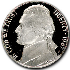 Buy 1987-S Jefferson Nickel Gem Proof