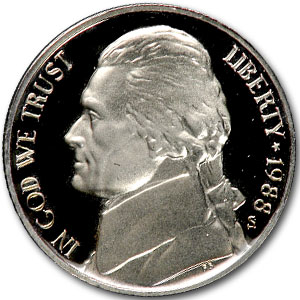 Buy 1988-S Jefferson Nickel Gem Proof