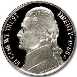 Buy 1988-S Jefferson Nickel Gem Proof