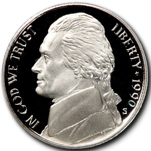 Buy 1990-S Jefferson Nickel Gem Proof