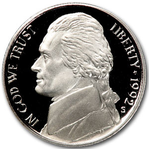 Buy 1992-S Jefferson Nickel Gem Proof