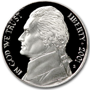 Buy 2001-S Jefferson Nickel Gem Proof