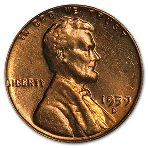 Buy 1959-D Lincoln Cent BU (Red)