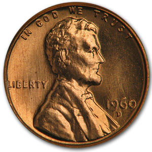 Buy 1960-D Lincoln Cent Large Date BU (Red)