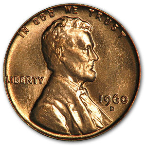 Buy 1960-D Lincoln Cent Small Date BU (Red)