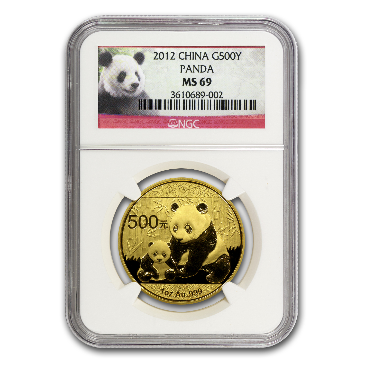 Buy 2012 China 1 oz Gold Panda MS-69 NGC