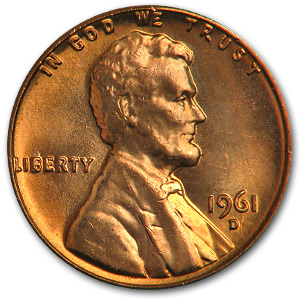 Buy 1961-D Lincoln Cent BU (Red)