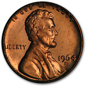 Buy 1964-D Lincoln Cent BU (Red)