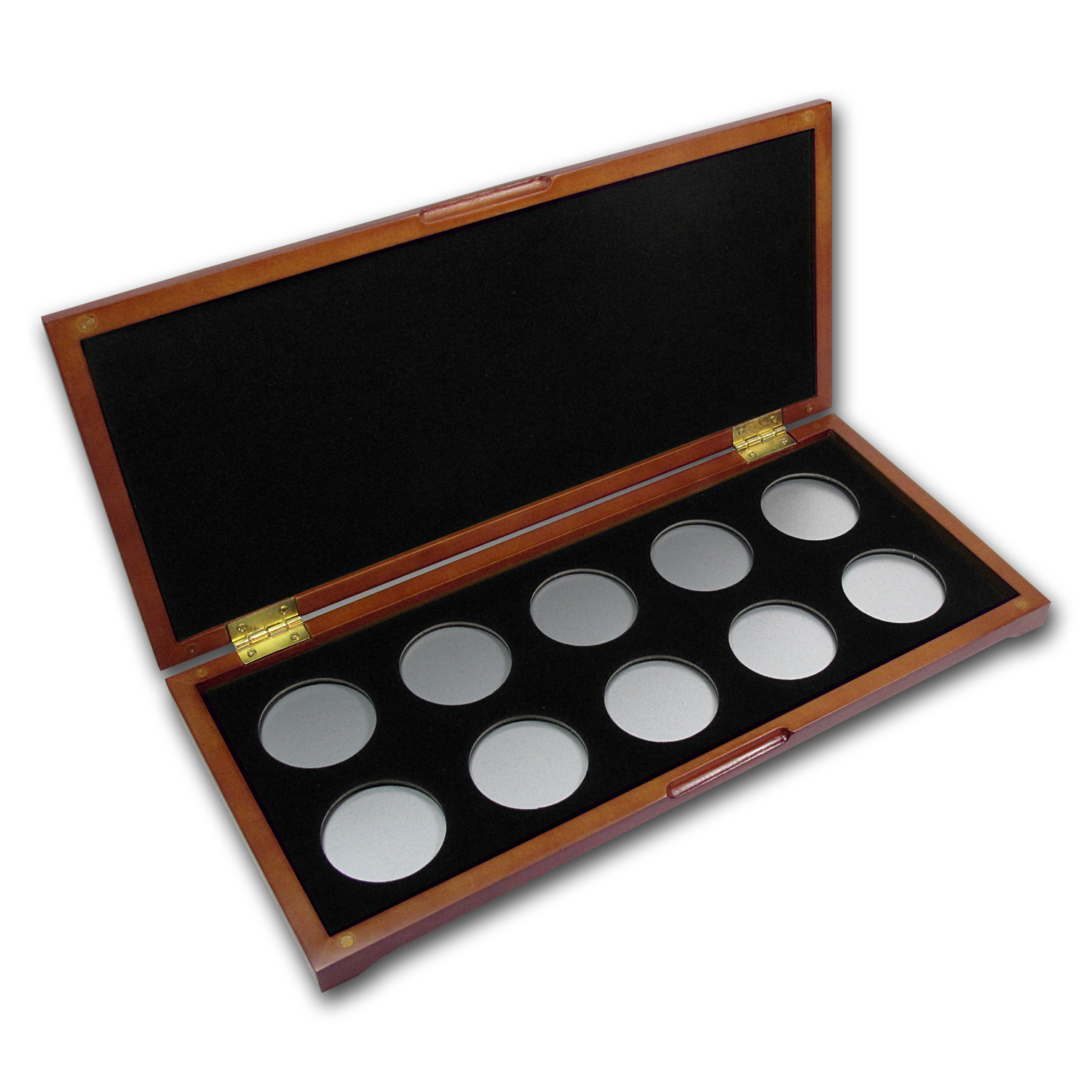 Buy 10 coin Wood Presentation Box (Silver) - H style Holders