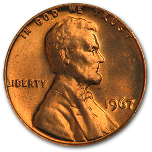 Buy 1967 Lincoln Cent BU (Red)