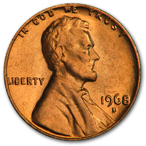 Buy 1968-D Lincoln Cent BU (Red)