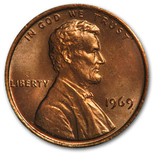 Buy 1969 Lincoln Cent BU (Red)
