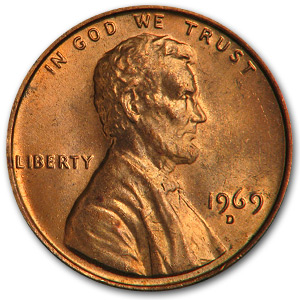 Buy 1969-D Lincoln Cent BU (Red)