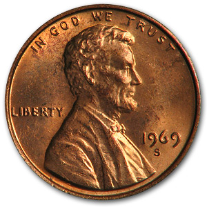 Buy 1969-S Lincoln Cent BU (Red)