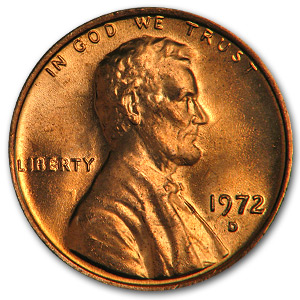Buy 1972-D Lincoln Cent BU (Red)