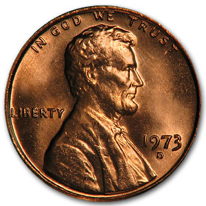 Buy 1973-D Lincoln Cent BU (Red)