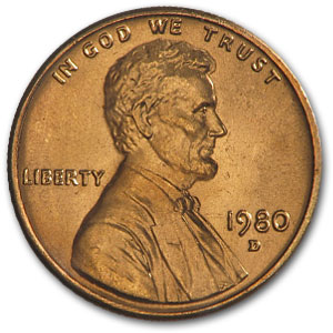 Buy 1980-D Lincoln Cent BU (Red)